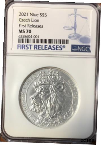 2021 NIUE $5 CZECH LION 2 Oz .999 FINE SILVER COIN - NGC MS70 FR - POP 20 #001※関税は当ショップ負担（お客様負担無し）※全国送料無料・海外輸送無料※商品の状態は画像をご確認下さい（極美品・目立った汚れ無し）※輸入品の為英語表記となります※その他ご不明点はお気軽にお問合せ下さい！Seller Notes: “Coin is a brilliant 2 Oz Silver bullion strike. Graded a perfect MS70 with First Releases Pedigree. It has also been Quality ?? to ensure there are no imperfections. Population just 20! Thanks for shopping a Small Business!”Modified Item: NoCountry/Region of Manufacture: NiueCertification Number: 6258604-001Fineness: 0.999Coin: Czech LionCertification: NGCPrecious Metal Content per Unit: 2 ozStrike Type: BusinessGrade: MS 702020 Niue silver: 2020 Niue Silver2019 Niue silver: 2019 Niue silverYear: 20212021 Great Britain Britannia: 2021 Great Britain BritanniaBrand/Mint: Czech MintComposition: SilverTotal Precious Metal Content: 2 OzBrand: Czech Mint[ご購入前に必ずお読み下さい]親切丁寧に、商品到着までサポート対応させていただきます。■パソコンの画像・画質により色や素材感が、実際の商品と多少異なる場合がございますので予めご了承くださいませ。■お客様のご都合（程度の解釈相違を含む）による商品のご購入後のキャンセル返品は、原則としてお受け致しておりません。未払いのまま2日以上連絡が取れない場合はキャンセルさせて頂きます。その場合、事務局側が自動的に「非常に悪い」の評価を付けてしまいますのでご注意ください。※お支払い頂いた場合は連絡は不要です。※他ショップでも販売しておりますので、稀に在庫がない場合がございます。■不具合での返品は箱などすべてが到着時の状態になるものに限らせていただきます。※当店では不良品はすべて現物確認と不具合の確認を行い対応をさせて頂いております。■お客様のご都合によるご注文確定後の商品のキャンセルにつきましては承っておりません。また、ご入金確認後、またはご決済完了確認後のキャンセルにつきましては、ご注文総額の30％のキャンセル料をご請求させていただきます。■領収書二重発行やトラブル防止のため、領収書発行は行っておりません。事務局側が発行している「支払い明細」が正式な支払い証明となります。支払い明細画面を印刷したものが領収書の代わりになることを各税務署に確認済みです。■年末年始・連休の発送は、業者も休みになる関係でいつもより遅れます。■輸送時の破損の場合は配送業者への報告を行って下さい。報告なしでの対応はできません。■日祝日は定休日とさせていただいております。連絡・発送が出来ませんのであらかじめご了承お願いいたします。■内容は必ずお読みになってからお買い求め下さいますようお願い致します。※在庫状況は常に更新をしておりますが、当社は複数店舗で在庫を共有しているため、ご注文を頂きましても稀に欠品している場合がございます。その際は誠に申し訳ございませんが、その旨をメールまたはお電話にてご連絡させていただきます。ご理解いただけますようお願い申し上げます。親切・丁寧にお取引させていただきますのでよろしくお願いします。 品質保証について 当店の商品の、品質保証についてご紹介いたします。 ▽品質保証書 お買い上げいただく全ての商品に「WORLD RESOURCE品質保証書」をおつけいたします。 これは、WORLD RESOURCEが販売した商品であることを保証するものです。大切に保管してください。 ▽標準保証に関して 当店でご購入頂きました商品は7日以内の標準保証サービスが付属致します。 ※ご購入日につきましては、製品の品質保証書に記載の日付にて確認させていただきます。 ※保証は通常利用時のみの対応となります。 ※ご購入日の確認を致しかねる場合は有償となります。品質保証書は大切に保管して下さい。POINT01　品揃え一番店を目指して 「期待に答えるお店づくりと、時代に合わせたサービスをご提供致します。」 POINT02　多種多様な商品レパートリー 「幅広く、世界の商品をご用意しております。」 POINT03　きっと見つかる！新しい発見 「テレビや雑誌で紹介されたアイテムもいちはやく。」 モットー：丁寧な接客対応 その道数十年のスタッフだからこそできる、“豊富な知識”に基づく商品のご提案。 お探しの商品はお気軽にスタッフにお尋ねください。 「以前は、商品ページあったけど、、、見つからない。」 「初めてアンティークコインの購入をしますが大丈夫ですか？」 「この年代の商品を探していますが、おすすめはありますか？」 「友人にアンティークコインを送りたいけど、おすすめありますか？」 等など、困ったときの質問にも、しっかり対応・お調べ致します。 取寄せ、取り置き等もできますので、商品一覧で見つからなかった商品でも、 スタッフまでお気軽にご相談下さい。 【お問い合わせはお気軽にどうぞ】 suport@world-resource.net