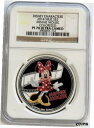 【極美品/品質保証書付】 アンティークコイン コイン 金貨 銀貨 送料無料 2014 SILVER NIUE 2 MINNIE MOUSE DISNEY CHARACTERS COLORIZED COIN NGC PF 70 UC