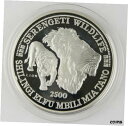  アンティークコイン コイン 金貨 銀貨  Tanzania 1998 2500 Shilingi Serengeti Wildlife Lion 5 Oz Silver Proof Coin UNC