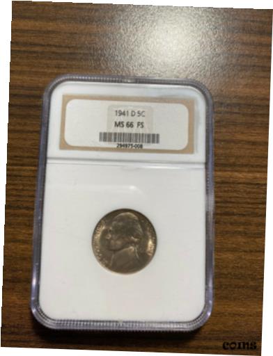  アンティークコイン コイン 金貨 銀貨  1941-D Jefferson Nickel 5C NGC MS 66 Full Step Steps (FS)