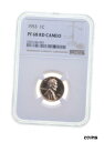 【極美品/品質保証書付】 アンティークコイン 硬貨 PF68 RD CAM 1953 Lincoln Wheat Cent - Graded NGC *6182 [送料無料] #oot-wr-9055-222