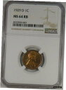 yɔi/iۏ؏tz AeB[NRC RC   [] 1929-D Lincoln Wheat Cent NGC MS64RB