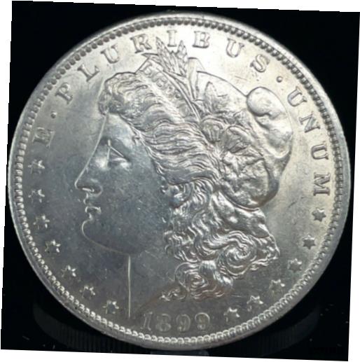 【極美品/品質保証書付】 アンティークコイン コイン 金貨 銀貨 [送料無料] 1899O Morgan Dollar BU Choice Uncirculated Mint State 90% Silver $1 US Coin #530