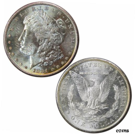 yɔi/iۏ؏tz AeB[NRC RC   [] 1881 S Morgan Dollar BU Choice Uncirculated Mint State 90% Silver $1 Coin Toned