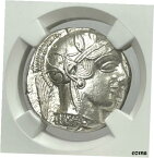 【極美品/品質保証書付】 アンティークコイン 銀貨 Attica Athens Owl 440-404 BC Silver Tetradrachm NGC MS Boldly Struck - Glowing [送料無料] #sot-wr-9091-3543