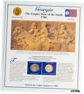 1999-P&D 米国造幣局 ジョージア州州地区 驚くべき色のスポット トーン コイン1999-P&D U.S MINT SET BU GEORGIA STATE QUARTERS AMAZING COLOR SPOT TONED COINS