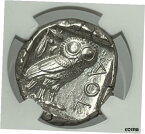 【極美品/品質保証書付】 アンティークコイン 銀貨 Attica Athens Owl 440-404 BC Silver Tetradrachm NGC MS Boldly Struck Glowing Owl [送料無料] #sot-wr-9091-3983