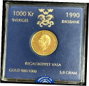 yɔi/iۏ؏tz AeB[NRC RC   [] 1990 GOLD SWEDEN 1000 KRONOR REGALSKEPPET VASA KING CARL XVI GUSTAF MINT STATE