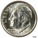 1993 D ルーズベルト ダイム BU 未流通ミント状態 10c 米国コイン グッズ1993 D Roosevelt Dime BU Uncirculated Mint State 10c US Coin Collectible(3)