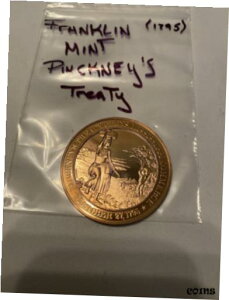 フランクリンミント・アスの歴史 銅メダル ピンクニー条約 1795年 米国Franklin Mint Us History Bronze Medal Pinckneys Treaty 1795 United States