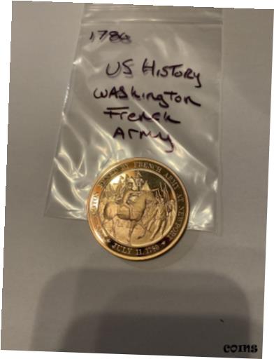 ڶ/ʼݾڽա ƥ    [̵] Franklin Mint Us History Bronze Medal 1780 Washington French Army United States