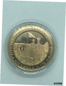 フランクリンミント 米国の歴史 銅メダル 1794 年ジェイ条約Franklin Mint History Of The United States Bronze Medal 1794 Jay's Treaty