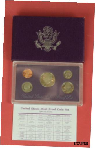 【極美品/品質保証書付】 アンティークコイン コイン 金貨 銀貨 [送料無料] 1989 United States Proof Set 5 U.S. Mint Coins Slabbed w/Original Box/Specs/COA