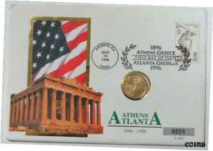 1996年アトランタオリンピック造幣局ゴールドステートトーチランナー米国造幣局初日カバー1996 GOLD ATLANTA OLYMPICS MINT STATE TORCH RUNNER U.S. MINT 1'ST DAY COVER