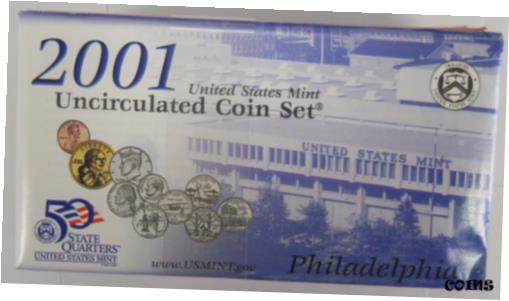 yɔi/iۏ؏tz AeB[NRC RC   [] 2001 P & D United States Mint Uncirculated Coin Set - Lot of 5 (100 Coins)