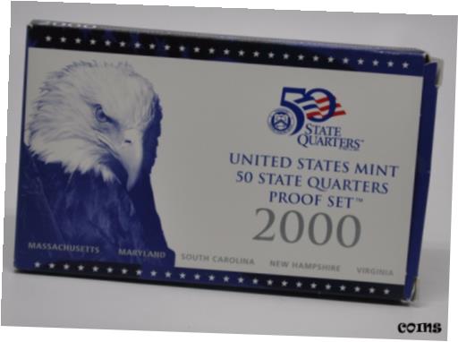 ڶ/ʼݾڽա ƥ    [̵] 2000 United States Mint Quarters Proof Set-1st set of this Century 5 Coins,Coa