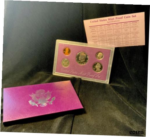 【極美品/品質保証書付】 アンティークコイン コイン 金貨 銀貨 送料無料 1988 United States Proof Set 5 Coin Complete In Original Mint Packet Spec Card