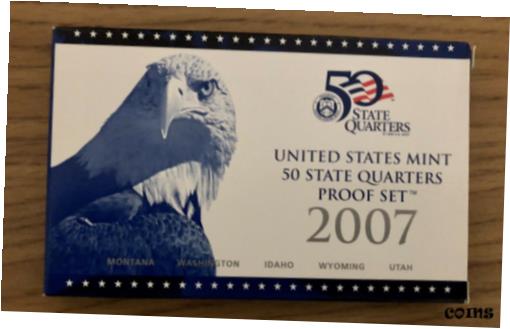 【極美品/品質保証書付】 アンティークコイン コイン 金貨 銀貨 送料無料 2007 US Mint 5 State Quarters Proof Set