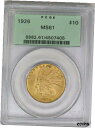 【極美品/品質保証書付】 アンティークコイン 金貨 1926-P PCGS $10 American Gold Indian Head Eagle Mint State MS61 OGH Holder [送料無料] #got-wr-9117-109