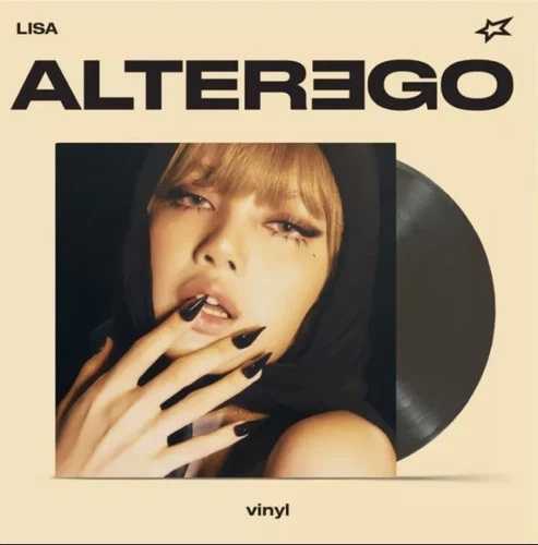 BLACKPINK リサ - Alter Ego ブラック ビニール LP サイン入りインサート付き、未開封