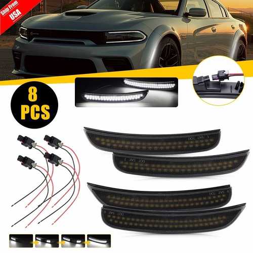 Set of 8 Dynamic Scan White Marker Light+Wiring Harness Fit Dodge Charger 15-21　◆商品について◆　ブランド AUXITO AutoPartsレンズカラー スモーク/ティント車両前、後、右、左への配置電圧 12V-24V DC光の色 ダイナミックスキャン 白色光特徴 DOT 認定、SAE 認定、密閉アセンブリ、リフレクターハウジングメーカー保証 2 年タイプ サイド マーカー ライト アセンブリおよびワイヤー ハーネス コネクタ プラグハウジングの色 ブラックユニバーサルフィットメント番号質感のある/滑らかな仕上げ色温度 6000K ホワイト、4300K レッド、3000K アンバーワット数 5W電球形状コード PLUG & PLAY (T10 SMD LED 電球、W5W (168))パフォーマンスパートはい電球の数 4照明技術 LEDターンシグナル T10 LED表面仕上げ スモークレンズ ホワイトLEDモード 常時オン オレンジ色/通常のオレンジ色のライト取り付けスタイル プラグアンドプレイ作業温度 -40〜602015-2022 ダッジ チャージャーに適合取り付けタイプ直接交換、プラグアンドプレイ防水IP67材質耐久性のあるABSプラスチックメーカー部品番号 68214404AA、68214405AA;8214126AA、68214127AAOE/OEM 部品番号 68214404AA、68214405AA;8214126AA、68214127AA交換部品番号 68214404AA、68214405AA、8214126AA、68214127AAその他の部品番号 68214404AA、68214405AA、8214126AA、68214127AA置き換えられる部品番号 68214404AA、68214405AA、8214126AA、68214127AA注: 専門家による取り付けを強くお勧めしますパッケージには4個/セットのLEDサイドマーカーライトと配線ハーネスコネクタプラグが含まれます。　◆　注意事項　◆　ご注文前にご確認ください[納期について]-通常、2〜4週間でのお届けを予定しておりますが、天候、通関、国際事情により輸送遅延が発生する場合がございます。 ※納期の遅れに関して一切責任を負いかねます。-商品次第では、納期遅延や仕入れ価格の変動による価格変更の可能性がございますこと、予めご了承ください。-商品の破損により、再度お取り寄せとなった場合、同様のお時間をいただくことになります。[取り付けについて]-取り付け説明書等は、同封されないケースがあります。お取付に関しては専門業者様とご相談ください。※取り付けや加工についてのサポートは行っておりません。-製品のフィッティングや車検対応の有無については、商品説明文や画像をご確認の上、お客様の方でご判断をお願いいたします。-USパーツは国内純正パーツと異なり、接続コネクタが一致しない場合や加工が必要な場合もございます。[配送について]-海外倉庫から到着後、国内で検品を行い、日本郵便または佐川急便にて発送いたします。-大型商品に関しては、配送会社の規定により個人宅への配送が難しい場合がございます。その際は、会社や倉庫、最寄りの営業所での受け取りをお願いする場合がございます。-輸入品につき、商品に小傷やスレなどがある場合がございます。商品の発送前に念入りな検品を行っておりますが、運送状況による破損等がある場合がございますので、商品到着後は速やかに商品の確認をお願いいたします。[キャンセル・返品について]-輸入商品のため、イメージ違い、ご注文間違い、納期遅れの場合は返品をお断りさせていただきます。-弊社条件を満たした場合に限り、購入金額の30％の手数料をいただく形で返品をお受けする場合がございます。（手数料の内訳：海外返送費用、関税、消費税負担分） ※初期不良の場合は、商品到着後7日以内にご連絡ください。[追加注意事項]-海外メーカーの注文状況次第では、在庫切れの場合もございます。-配送遅延や商品違いにより、取付工場等から追加料金が発生した場合、また取り付け時に加工費用が発生した場合に関して、弊社では費用負担等の責任は負いかねます。-商品説明文中に英語で「保証」に関する記載があっても、日本国内では適用されませんのでご了承ください。[その他サービスについて]-弊社では、ショップに掲載されていないUSパーツの輸入代行も承っております。お気軽にお問い合わせください。-車販売店、板金工場、カスタムショップ等の取付業者様からのご注文であれば、業販価格の提示により、特別割引価格での対応も可能です。掲載の問い合わせ先まで、ご連絡の上「業販のご相談」とお問い合わせ頂ければと思います。