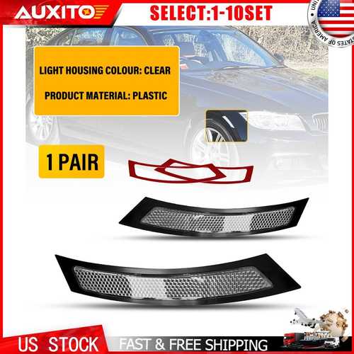 Fit for BMW 328i E92 2007-2013 Clear Front Bumper Reflector Side Marker 2-20X　◆商品について◆　8X(4セット)バンパーリフレクタークリアを入手します。ブランドAUXITO返品ポリシー 60日間無料返品メーカー保証5年特徴 簡単な取り付け、完璧なマッチング取り付けタイプ直接交換特徴1 耐久性に優れています梱包サイズ（cm）は画像の通り特長2 DOT認証、SAE認証梱包重量は写真の通り種類 フロントバンパーリフレクターカラークリアメーカー品番 FGT-E92-07-13材質 プラスチックレンズカラー クリアパッケージにはフロントバンパーリフレクター1組が含まれます。車両前部、左部、右部への配置適合車種1 2007 BMW 3 シリーズ E92 クーペ / E93 コンバーチブル モデル用適合2 2008 BMW 3 シリーズ E92 クーペ / E93 コンバーチブル モデル用適合車種3 2009 BMW 3 シリーズ E92 クーペ / E93 コンバーチブル モデル用適合車種4 2010 BMW 3 シリーズ E92 クーペ / E93 コンバーチブル モデル用2011 BMW 3 シリーズ E92 クーペ / E93 コンバーチブル モデル用適合 5適合車種6 2012 BMW 3 シリーズ E92 クーペ / E93 コンバーチブル モデル用適合車種7 2013 BMW 3 シリーズ E92 クーペ / E93 コンバーチブル モデル用　◆　注意事項　◆　ご注文前にご確認ください[納期について]-通常、2〜4週間でのお届けを予定しておりますが、天候、通関、国際事情により輸送遅延が発生する場合がございます。 ※納期の遅れに関して一切責任を負いかねます。-商品次第では、納期遅延や仕入れ価格の変動による価格変更の可能性がございますこと、予めご了承ください。-商品の破損により、再度お取り寄せとなった場合、同様のお時間をいただくことになります。[取り付けについて]-取り付け説明書等は、同封されないケースがあります。お取付に関しては専門業者様とご相談ください。※取り付けや加工についてのサポートは行っておりません。-製品のフィッティングや車検対応の有無については、商品説明文や画像をご確認の上、お客様の方でご判断をお願いいたします。-USパーツは国内純正パーツと異なり、接続コネクタが一致しない場合や加工が必要な場合もございます。[配送について]-海外倉庫から到着後、国内で検品を行い、日本郵便または佐川急便にて発送いたします。-大型商品に関しては、配送会社の規定により個人宅への配送が難しい場合がございます。その際は、会社や倉庫、最寄りの営業所での受け取りをお願いする場合がございます。-輸入品につき、商品に小傷やスレなどがある場合がございます。商品の発送前に念入りな検品を行っておりますが、運送状況による破損等がある場合がございますので、商品到着後は速やかに商品の確認をお願いいたします。[キャンセル・返品について]-輸入商品のため、イメージ違い、ご注文間違い、納期遅れの場合は返品をお断りさせていただきます。-弊社条件を満たした場合に限り、購入金額の30％の手数料をいただく形で返品をお受けする場合がございます。（手数料の内訳：海外返送費用、関税、消費税負担分） ※初期不良の場合は、商品到着後7日以内にご連絡ください。[追加注意事項]-海外メーカーの注文状況次第では、在庫切れの場合もございます。-配送遅延や商品違いにより、取付工場等から追加料金が発生した場合、また取り付け時に加工費用が発生した場合に関して、弊社では費用負担等の責任は負いかねます。-商品説明文中に英語で「保証」に関する記載があっても、日本国内では適用されませんのでご了承ください。[その他サービスについて]-弊社では、ショップに掲載されていないUSパーツの輸入代行も承っております。お気軽にお問い合わせください。-車販売店、板金工場、カスタムショップ等の取付業者様からのご注文であれば、業販価格の提示により、特別割引価格での対応も可能です。掲載の問い合わせ先まで、ご連絡の上「業販のご相談」とお問い合わせ頂ければと思います。