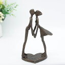 K[fjO S̃JbṽLX̑îj̑ȋH|io^Cf[LO Cast iron couple kissing ornaments wedding celebration ornaments home wedding decoration crafts to commemorate Valentine's Day