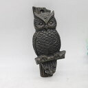 ガーデニング ドアノッカー-ワンピースフクロウ型ハンドルリング壁掛け鋳鉄家庭菜園装飾用ハードウェアドアアクセサリー Door knocker-One piece...