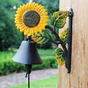 K[fjO BS̃hAxfpȒS̃hAxЂ܂̌`̏̕ǂJtɂȂ܂ Wrought Iron Doorbell Rustic Cast Iron Doorbell sunflower shape bell wall amounted colorful