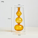 オブジェ 【17cm-イエローラージ】フラワーアレンジメント用ガラス花瓶リビングルーム用ホームデコレーションアクセサリー植物花瓶テラリウムバスルームデコレーショ...