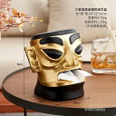 オブジェ 【19CM-黒口】ティッシュボックスカーティッシュホルダーフェイスレジンスタチュー家の装飾リビングルームデコレーションデスクナプキンボックスアクセサリ...