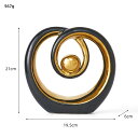 オブジェ 【21cm-ブラックC】北欧陶磁器抽象芸術彫刻家の装飾アクセサリーリビングルーム装飾像クリスマス装飾ギフト2022 【21cm-Black C】Nordic Ceramic Abstract Art Sculpture Home Decoration Accessories Living Room Decoration Statue Christmas Decoration Gifts 20(3)
