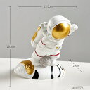 オブジェ 【ゴールデン】宇宙飛行士の置物クリエイティブワインラック北欧スタイルの家の装飾アクセサリー彫刻リビングルームワインホルダー新年の贈り物 【Golden...
