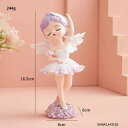 オブジェ 【エンジェルガールパープルA】インテリア用エンジェルフィギュアホームデコレーションレジンミニチュアモダンカワイイルームデコレーションオフィスデスクアク...