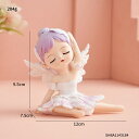 オブジェ 【エンジェルガールパープルB】インテリア用エンジェルフィギュアホームデコレーションレジンミニチュアモダンカワイイルームデコレーションオフィスデスクアク...