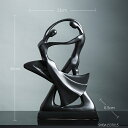 オブジェ 【ラテンダンスブラック】アスリートスタチューホームデコレーションアブストラクトスカルプチャーリビングルームデコレーションオフィスデスクアクセサリーレジ...