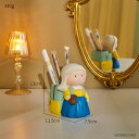 IuWF y~NK[zA[gtBMAf킢yz_[Ƃ̑σuV[i̎qfXNgbvANZT[Mtg yMilk girlzArt Figurines Model Cute Cartoon Pen Holder Home Decor Makeup Brush Storage Decorative Ornaments Girl