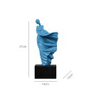 オブジェ 【37cm-ダンサーブルー】女神彫刻アート樹脂彫像北欧ホームアクセサリーリビングルームデコレーションオフィスデスクモデルお正月ホームデコレーションギフ...