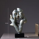 オブジェ 【マスクタイプA】ResinStatuesNordic Figure Art Sculpture Abstract Figurines for Int...