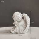 オブジェ 【12cm-エンジェルベイビー-A】ノルディックレジンエンジェルベイビーフィギュアホームデコレーションオフィスデスクホワイトガールモデルアクセサリーリ...