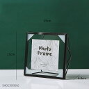 オブジェ 【ブラックハイト15cm】フォトフレーム北欧デスクトップデコレーションギフトメタルフォトフレームクリエイティブガラスクリップモダンドライフラワープラン...