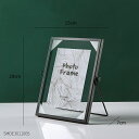 オブジェ 【ブラックハイト20cm】フォトフレーム北欧デスクトップデコレーションギフトメタルフォトフレームクリエイティブガラスクリップモダンドライフラワープラン...