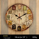 K[fjO y3405zBe[W34cmی^ؐǊ|vArAԍƒǂƂ̊yԃhvg14C`v y3405zVintage 34cm Round Home Decor Wooden Wall Clock With Arabic Number and Good Time With Good Friend London Printed 14 Inc