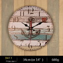 K[fjO y3411zBe[W34cmی^ؐǊ|vArAԍƒǂƂ̊yԃhvg14C`v y3411zVintage 34cm Round Home Decor Wooden Wall Clock With Arabic Number and Good Time With Good Friend London Printed 14 Inc