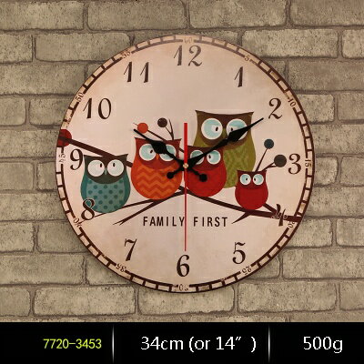 K[fjO y3453zBe[W34cmی^ؐǊ|vArAԍƒǂƂ̊yԃhvg14C`v y3453zVintage 34cm Round Home Decor Wooden Wall Clock With Arabic Number and Good Time With Good Friend London Printed 14 Inc