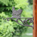 K[fjO ygubNz[X^[SǊ|AnK[^z[K[fCeAo[htB[_[pwr[f[eB[tbNo[hP[W^EBh`C yretro blackzRooster Cast Iron Wall Mounted Plant Hanger Large Home Garden Decor He