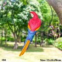 K[fjO yNo.04zhԉIEACAT[Nt[K[ffR[VnMOI[igz[AEghAnMOo[ht@[K yNo.04zHand Painted Red Yellow Blue Resin Parrot On Iron Circle Frame Garden Decor Hanging Ornam