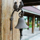 K[fjO yAeB[Nfpz}ɃJbvo[hSEH[xAeB[Nfpȃz[K[fEH[}Egwr[^nhNLOEFJhAx yantique rusticzCouple Birds On Branch Cast Iron Wall Bell Antique Rustic Home Garden Wal