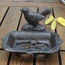 K[fjO yAeB[NubNzBe[WubNSo[h\[vfBbV3Jg[ANZgtnhCh~j^[z_[ yantique blackzVintage Black Cast Iron Bird Soap Dish With Three Standing Feet Country Accent Roug