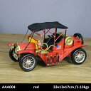 ガーデニング エレガントハンドメイドブラックレッドアイアンクラシックヴィンテージカーモデル Elegant Handmade Black Red Iron Classic Vintage Car Model